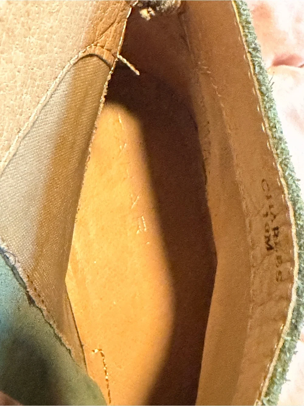 Tahari Olive Suede Ankle Booties with Block Heel